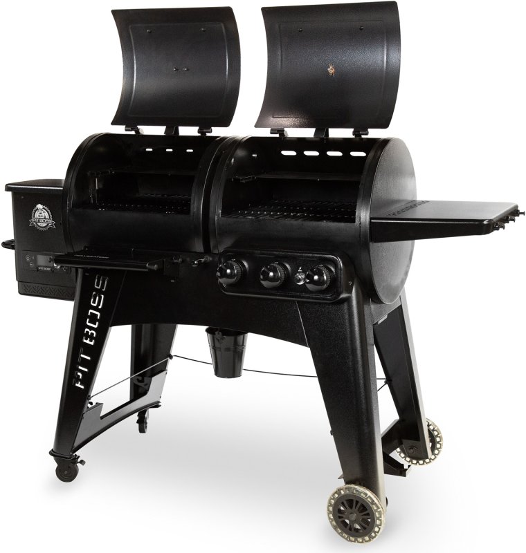 Pit Boss Pelletgrill Navigator 1230 - Kombinationsgrill mit Gasgrill - inkl. Wifi Control Board und Abdeckhaube