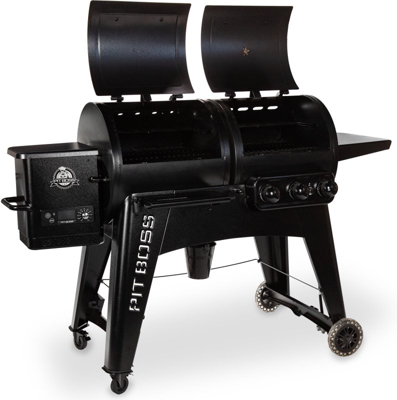 Pit Boss Pelletgrill Navigator 1230 - Kombinationsgrill mit Gasgrill - inkl. Wifi Control Board und Abdeckhaube