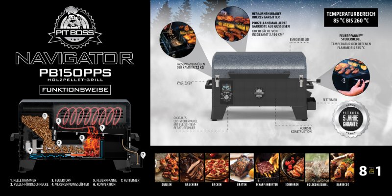 Pit Boss Pelletgrill Navigator 150