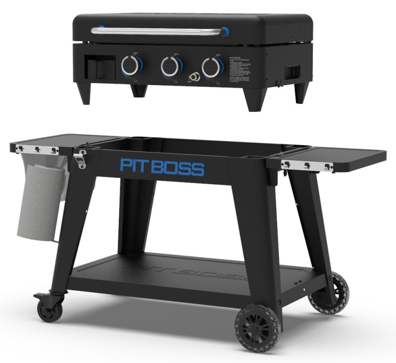 Pit Boss Plancha Grill Ultimate Plancha 3-Brenner mit Untergestell - inkl. Abdeckhaube