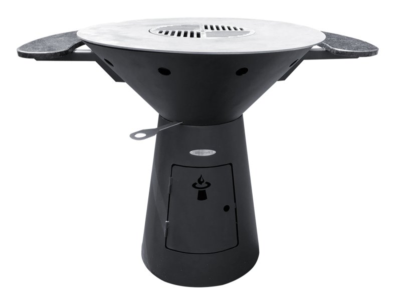 Remundi Feuerplatte Phönix M - Black Series inkl. 2 Ablagen - Durchmesser 79 cm