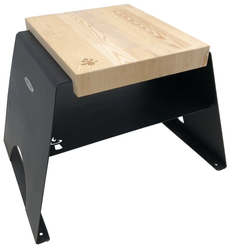 Remundi Hocker (black) inkl. Holzbrett