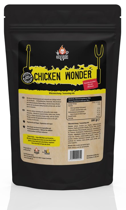 Rock'n Rubs - Chicken Wonder - BBQ Rub 100 g Beutel