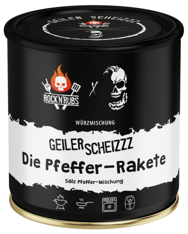 Rock'n Rubs - Geiler Scheizzz - Die Pfeffer-Rakete - BBQ Rub 170 g Dose