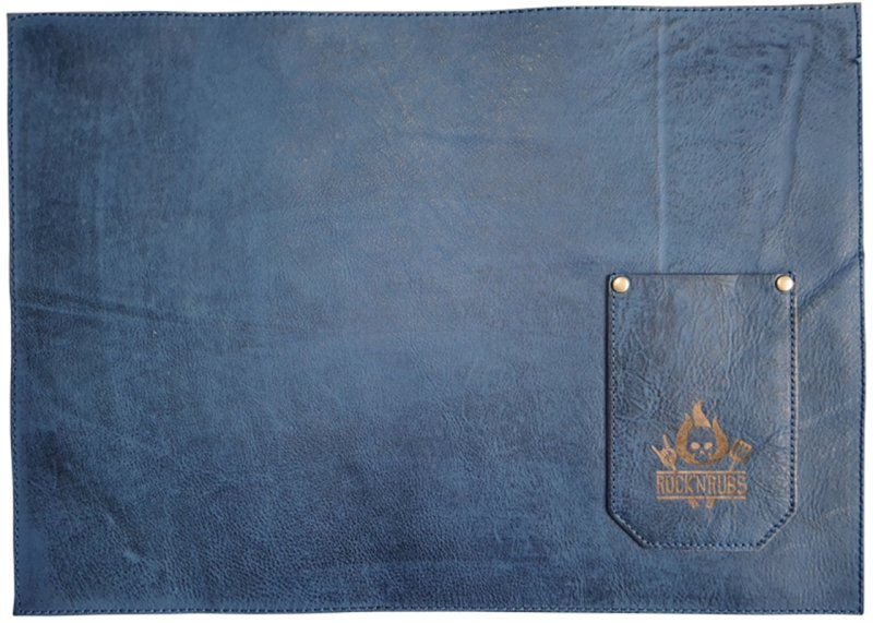 Rock'n Rubs Tischset aus Leder, blau