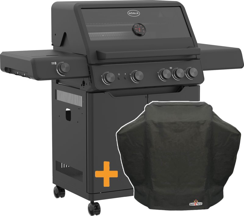 Rösle Gasgrill Allflame Hero 4 inkl. Abdeckhaube