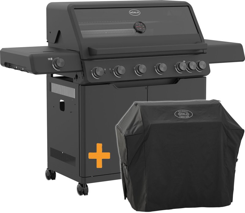 Rösle Gasgrill Allflame Hero 6 inkl. Abdeckhaube
