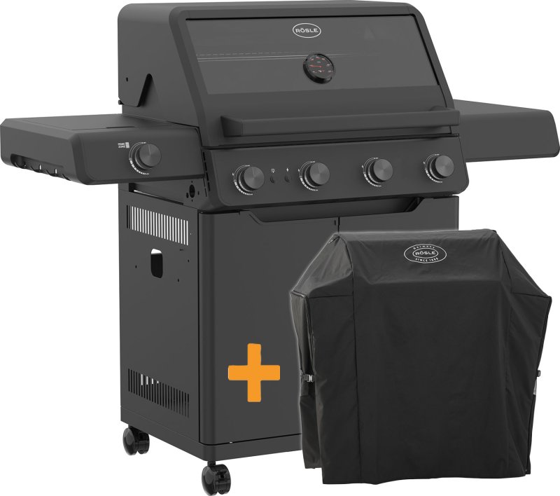 Rösle Gasgrill Allflame Prime 4 inkl. Abdeckhaube