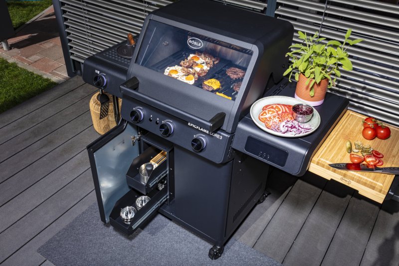 Rösle Gasgrill EPICFLAME Core 3 inkl. Abdeckhaube
