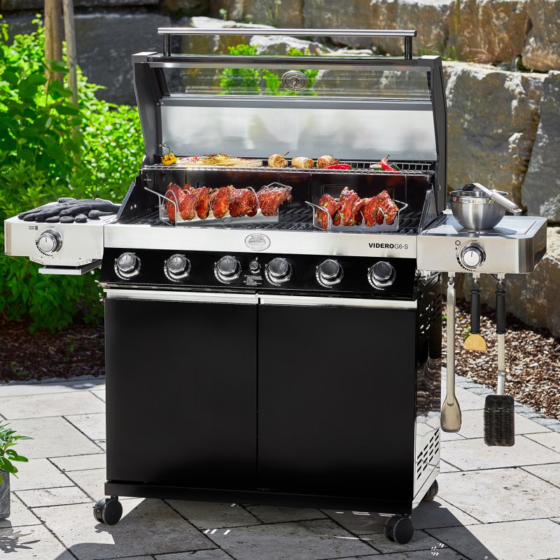 Rösle Gasgrill Videro G6-S VARIO+ schwarz - Modell 2025 - inkl. Abdeckhaube