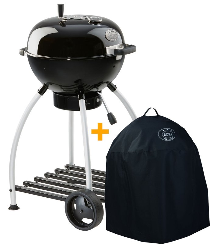 Rösle Holzkohlegrill Kugelgrill No.1 F50 Sport - Aktionsbundle mit Abdeckhaube