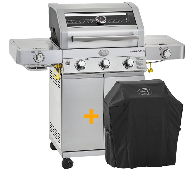 Rösle Edelstahl Gasgrill Videro G3-S VARIO+ - Limited Edition inkl. Abdeckhaube
