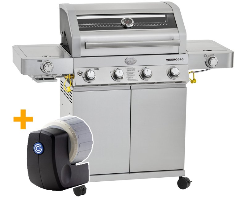 Rösle Edelstahl Gasgrill Videro G4-S VARIO+ - Limited Edition Modell 2023 - SMART Deal inkl. Grillfürst Grill Control