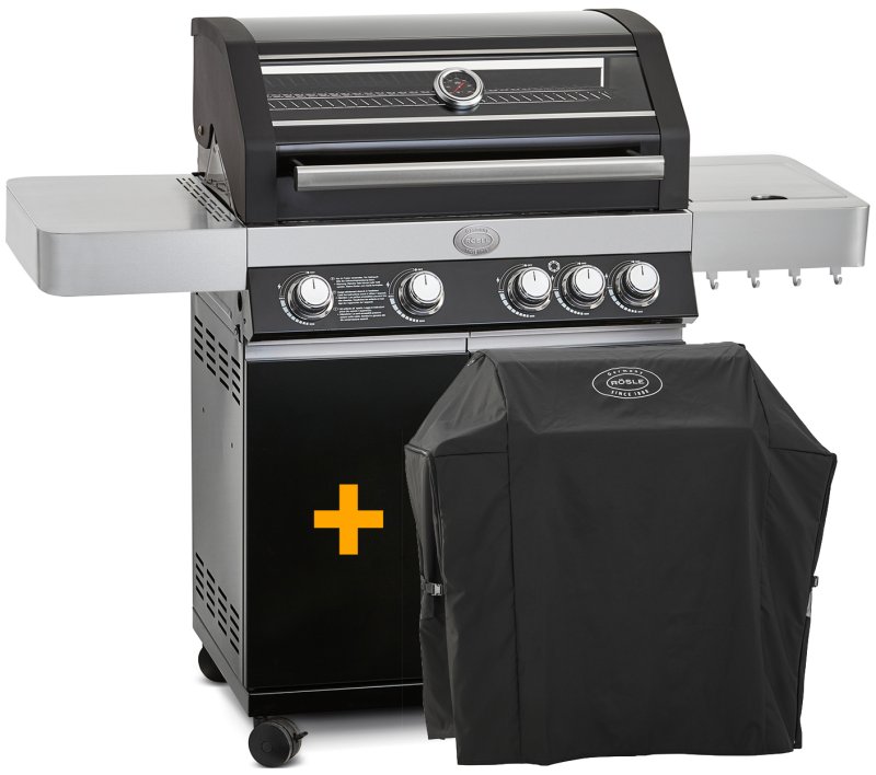 Rösle Gasgrill Videro G4 schwarz - Modell 2023 inkl. Abdeckhaube