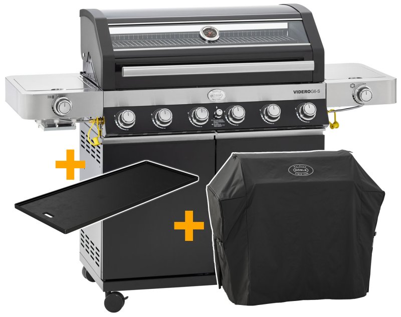 Rösle Gasgrill Videro G6-S VARIO+ - Modell 2023 - X-DEAL inkl. Abdeckhaube und Grillplatte