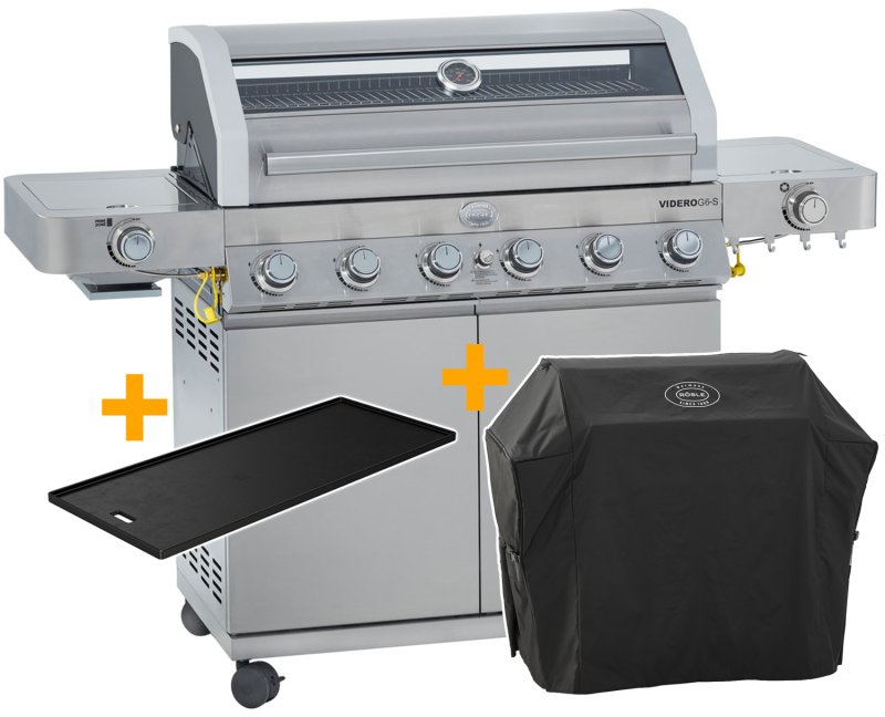 Rösle Edelstahl Gasgrill Videro G6-S VARIO+ - Limited Edition Modell 2023 - X-DEAL inkl. Abdeckhaube und Grillplatte