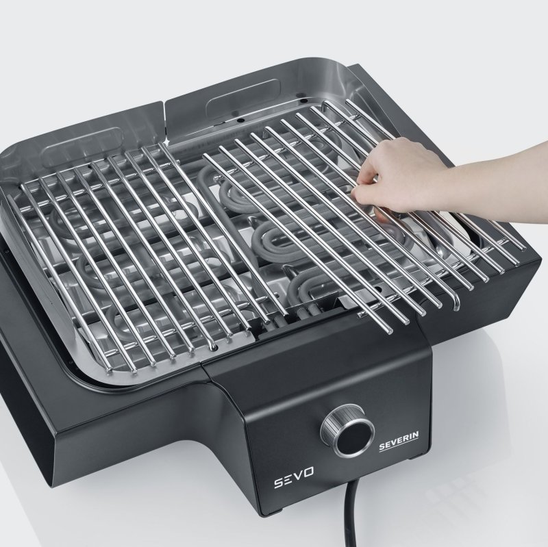 Severin Elektrogrill SEVO GTS - Boost Zone 500°C - mit Deckel und Grillwagen - 3.000 W - Ausstellungsstück