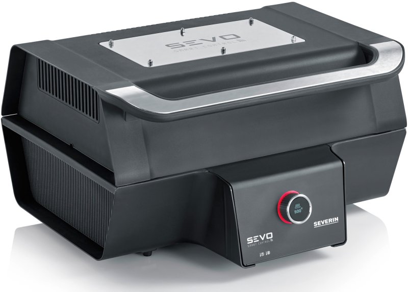 Severin Elektrogrill SEVO Smart Control GT - Boost Zone 500°C - mit Deckel - 3.000 W