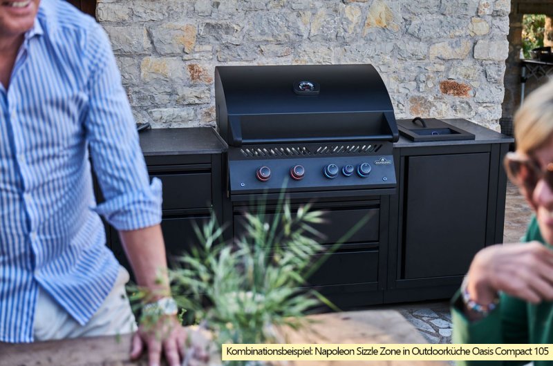 Napoleon 700-Series Einbau Sizzle Zone BIB10 (drop in) mit Safety Glow™ - mattschwarz - Modell 2025