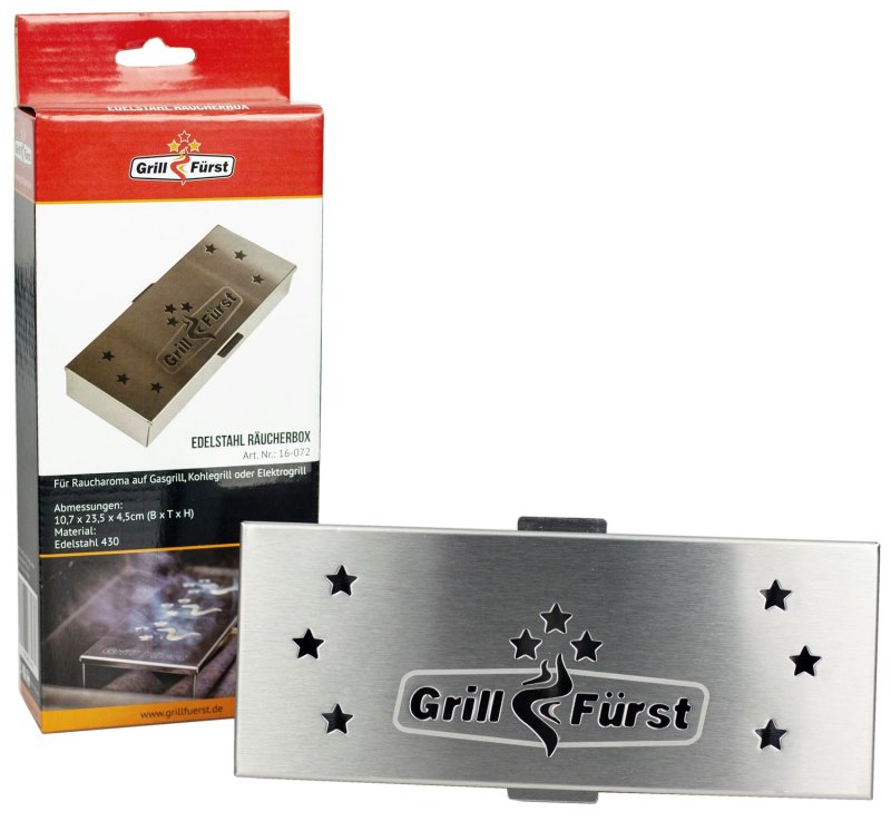 Grillfürst Räucherbox: Edelstahl Smokerbox für tolles Aroma