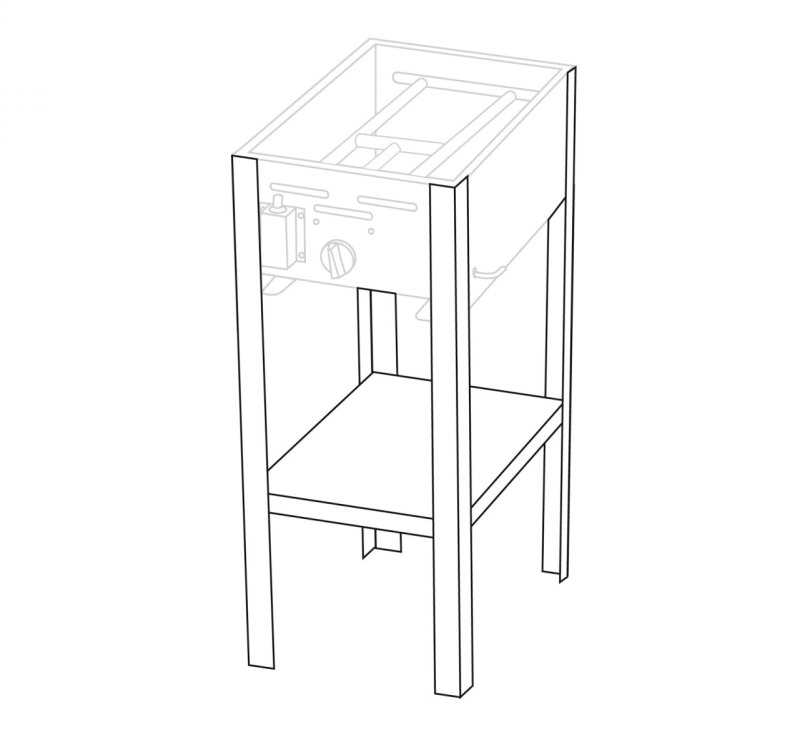 Untergestell für 1 Brenner Gastrobräter TGO