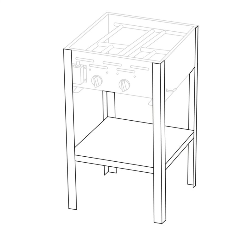 Untergestell für 2 Brenner Gastrobräter TGO