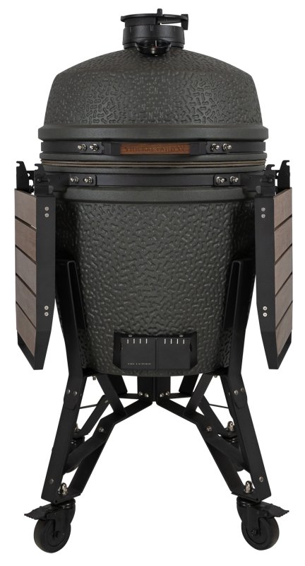 The Bastard Keramikgrill VX Large - Complete - schwarz matt - inkl. One Minute Lighter, Halbmond Gussrost & Grillhandschuhe