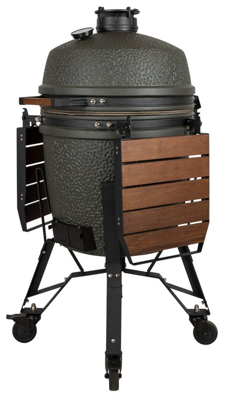 The Bastard Keramikgrill VX Large - Complete - schwarz matt - inkl. One Minute Lighter, Halbmond Gussrost & Grillhandschuhe