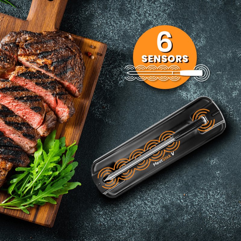 The MeatStick V Dual Set - 2 WLAN / Bluetooth Grillthermometer mit Ladegerät