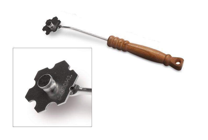 Thüros Grillschaber Edelstahl mit Holzgriff, 25 cm