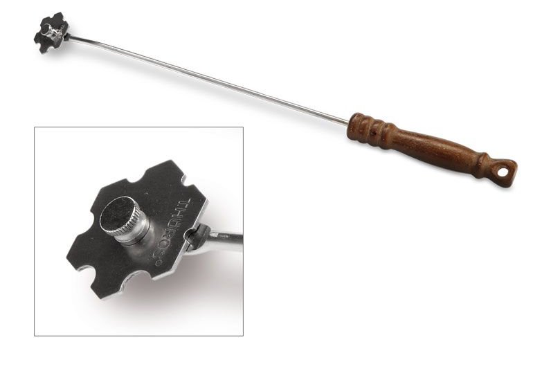 Thüros Grillschaber Edelstahl mit Holzgriff, 37 cm