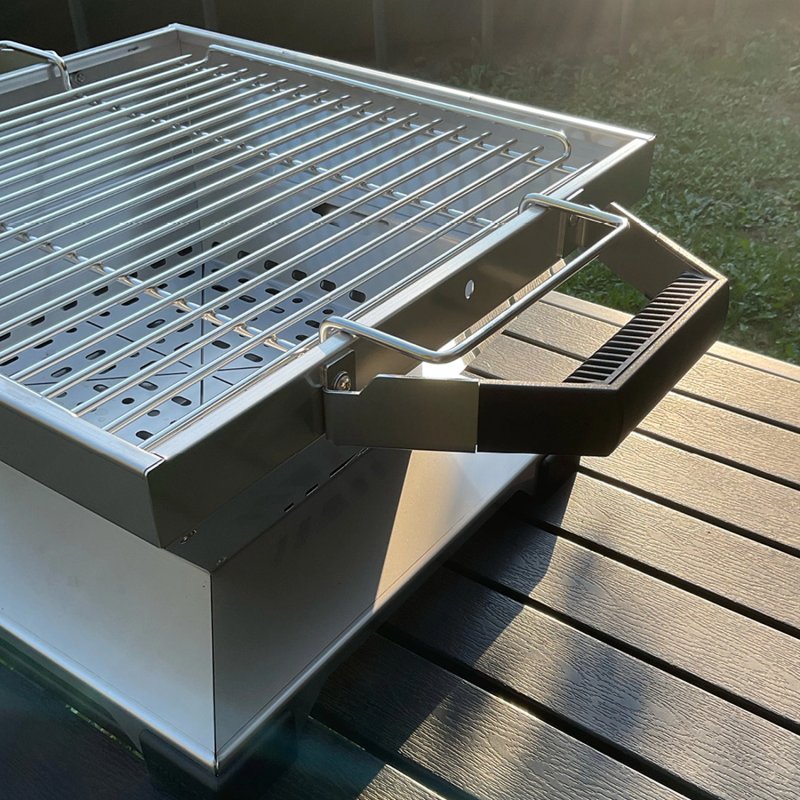 Thüros T3 Holzkohle Tischgrill Edelstahl 42x42 cm