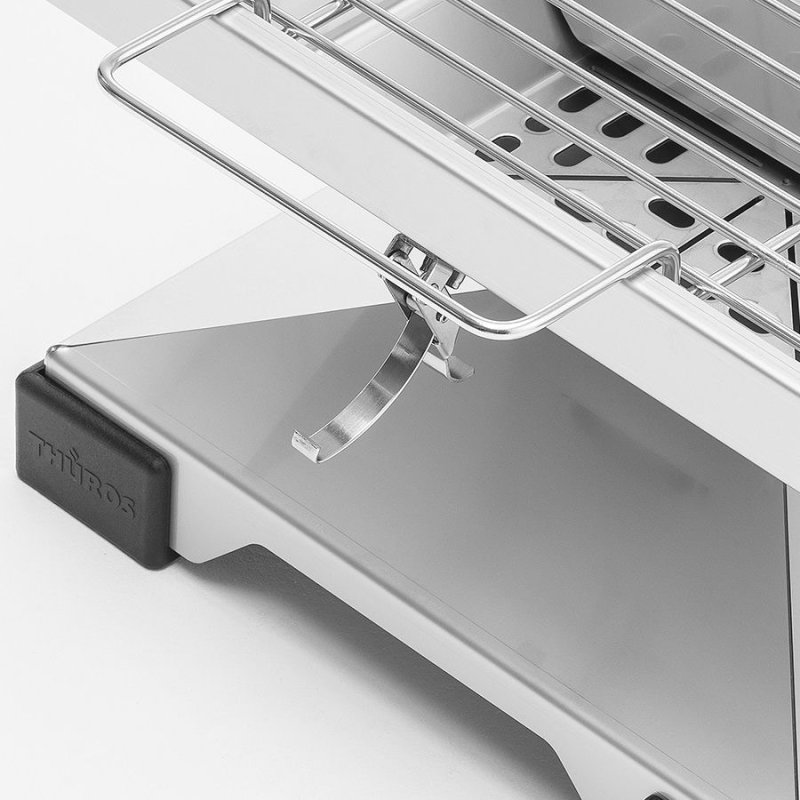 Thüros T1 ToGo Holzkohle Tischgrill Edelstahl mit BBQ Haube 30x30 cm