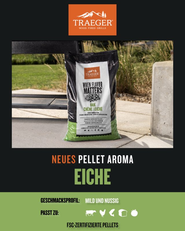 Traeger Hartholz Pellets Oak / Eiche, 9 kg