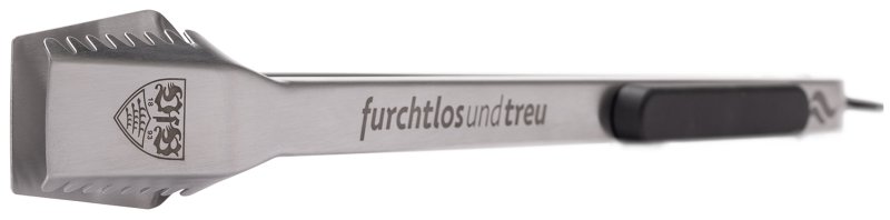Grillfürst Premium Grillzange mit Spatelkopf 50 cm - Edelstahl - VfB Stuttgart Edition