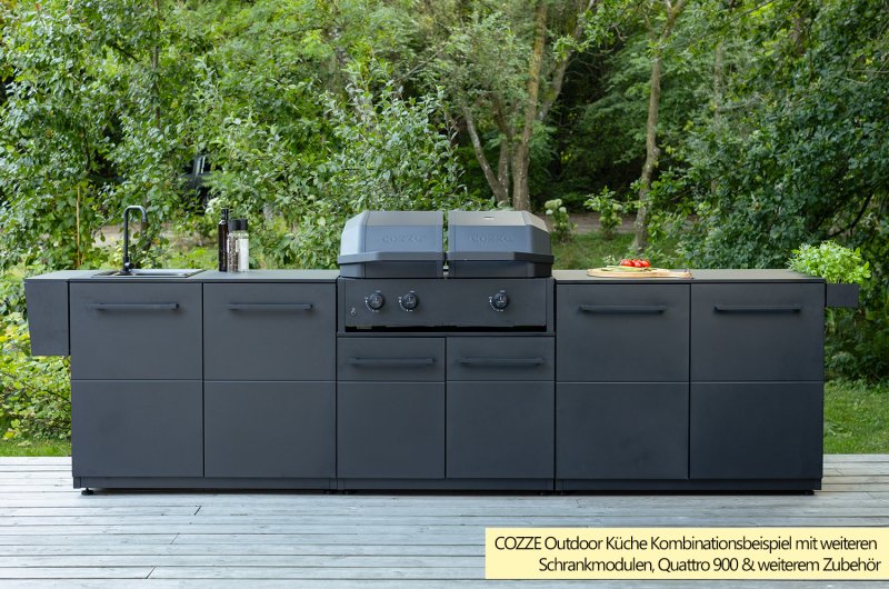 Outdoorchef Gas Kugelgrill Ambri 480 G Evo - inkl. Abdeckhaube und Unterbau-Kit