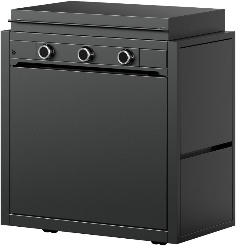 WMF Plancha Grill Gas - Edition One, 75 cm - inkl. Planchawagen, Planchadeckel und Abdeckhaube