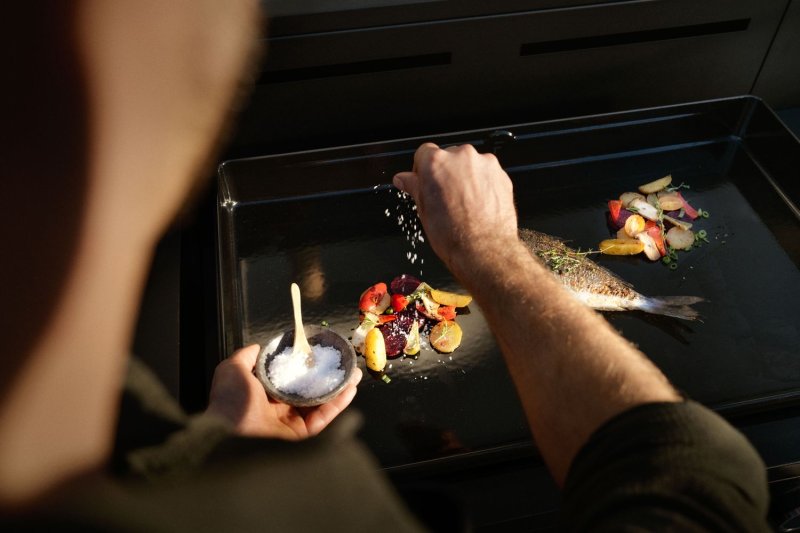 WMF Plancha Grill Gas - Edition One, 75 cm - inkl. Planchadeckel und Abdeckhaube