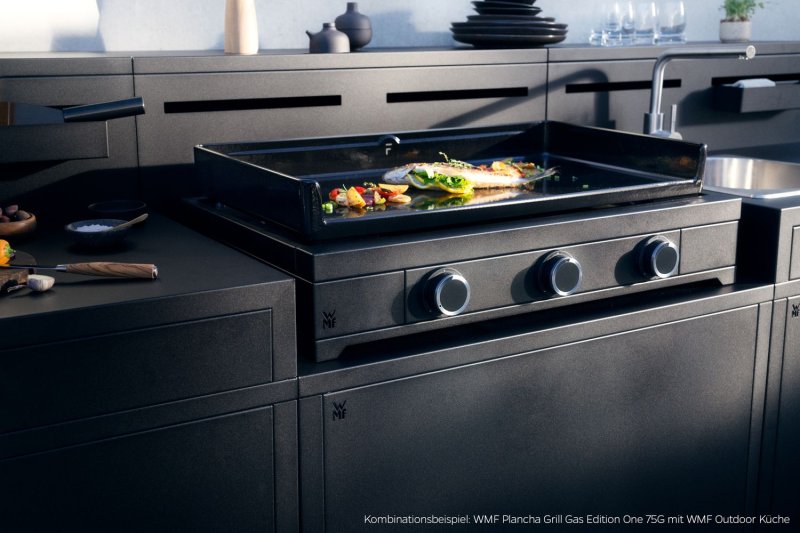 WMF Plancha Grill Gas - Edition One, 75 cm - inkl. Planchadeckel und Abdeckhaube