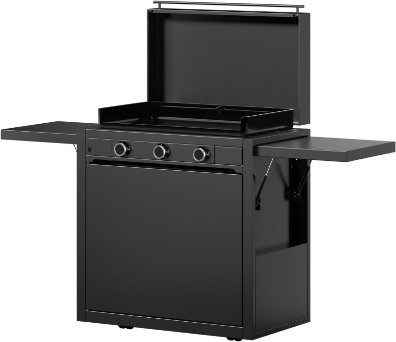 WMF Plancha Grill Gas - Edition One, 75 cm - inkl. Planchawagen, Planchadeckel und Abdeckhaube