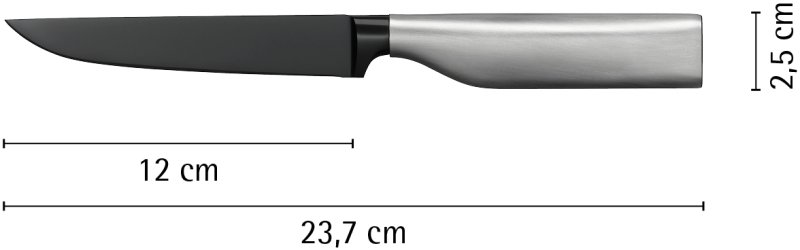 WMF Ultimate Black Zubereitungsmesser, 12 cm Klinge