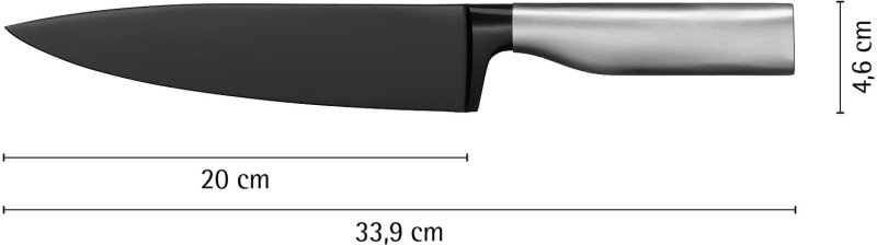 WMF Ultimate Black Kochmesser, 20 cm Klinge