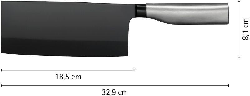 WMF Ultimate Black Messer-Set 2-teilig - Santoku + Chinesisches Kochmesser