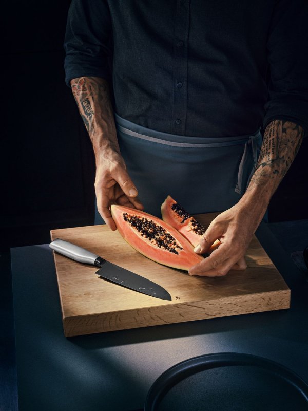 WMF Ultimate Black Santokumesser, 18 cm Klinge