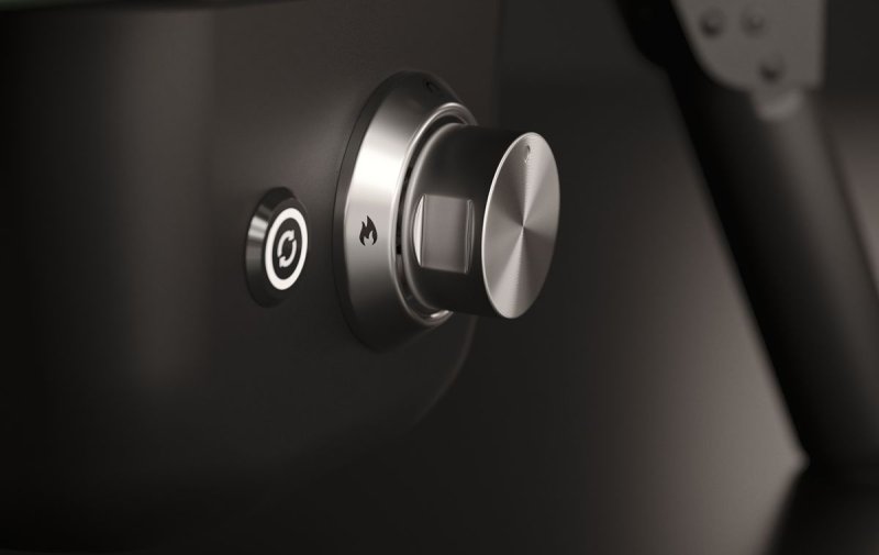 Witt Pizzaofen Gas Etna Piccolo Rotante matt schwarz - inkl. Pizzaschieber, Pizzaschneider & Infrarot Thermometer