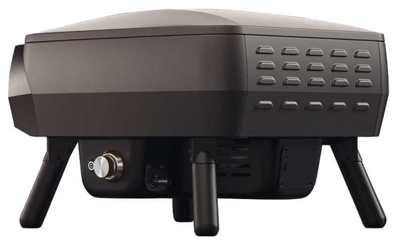 Witt Pizzaofen Gas Etna Piccolo Rotante matt schwarz - inkl. Pizzaschieber, Pizzaschneider & Infrarot Thermometer