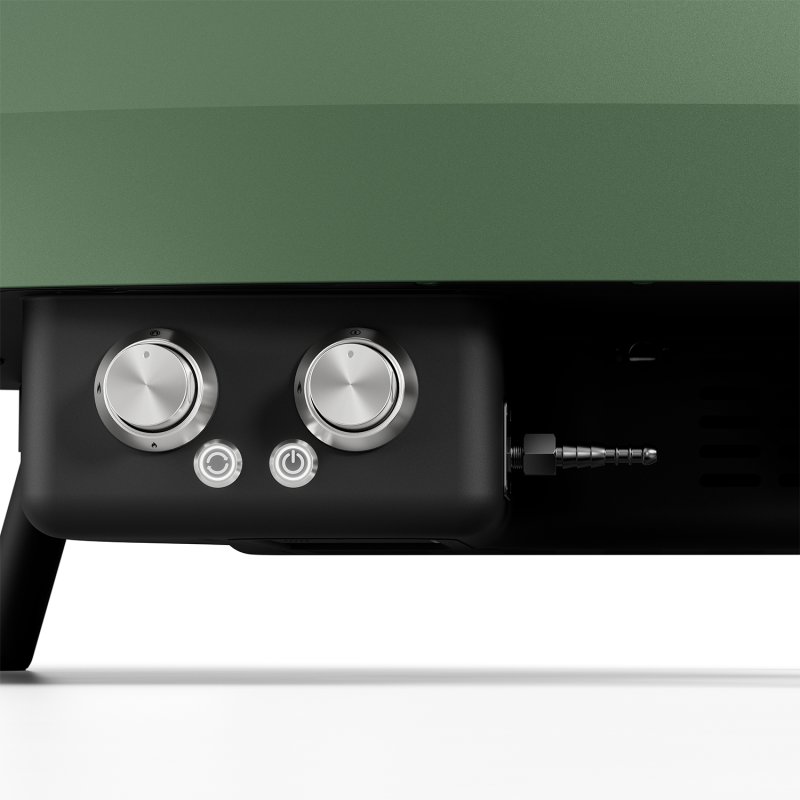 Witt Pizzaofen Gas Etna Rotante Control matt grün - mit rotierendem Pizzastein & LCD-Display