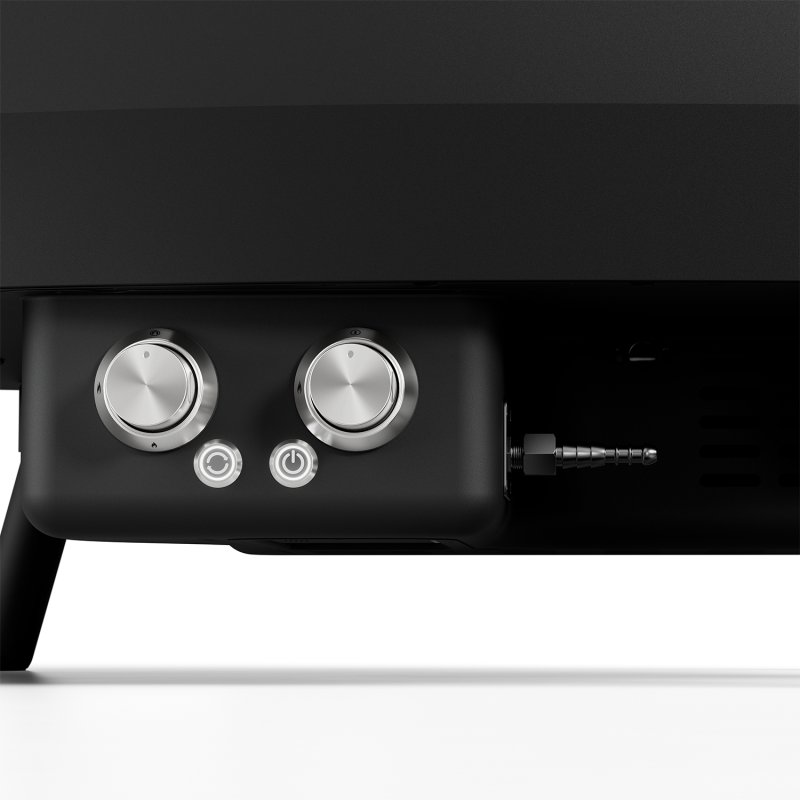 Witt Pizzaofen Gas Etna Rotante Control matt schwarz - Outdoorküchen Starterpaket inkl. Pizzatisch, Pizzaschieber & Pizzaschneider BLACK EDITION