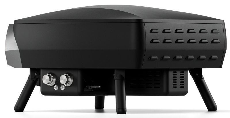 Witt Pizzaofen Gas Etna Rotante Control matt schwarz - Outdoorküchen Starterpaket inkl. Pizzatisch, Pizzaschieber & Pizzaschneider BLACK EDITION