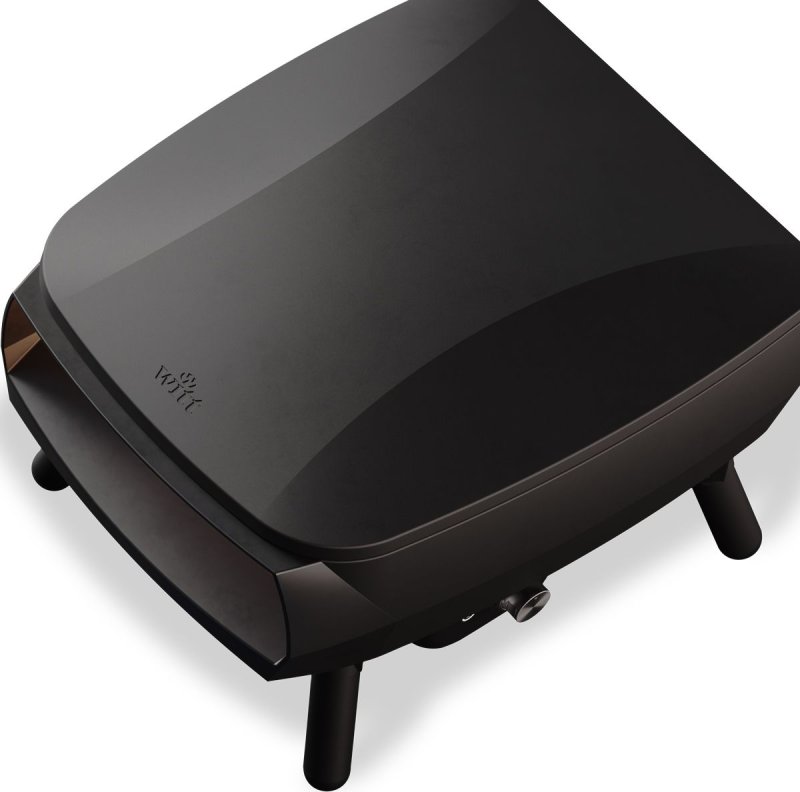 Witt Pizzaofen Gas Etna Piccolo Rotante matt schwarz - inkl. Pizzaschieber, Pizzaschneider & Infrarot Thermometer